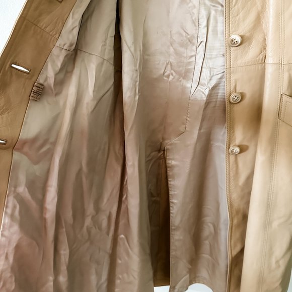 1970s VINTAGE LEDA SPAIN  by Groper LEATHER COAT - Picture 9 of 11